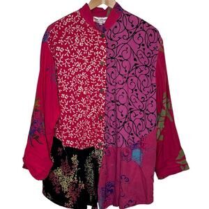 Wild Thing Of Chico, CA Wild Woman L/XL Boho Lagenlook Batik Tunic Patchwork